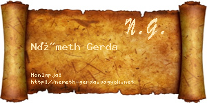 Németh Gerda névjegykártya